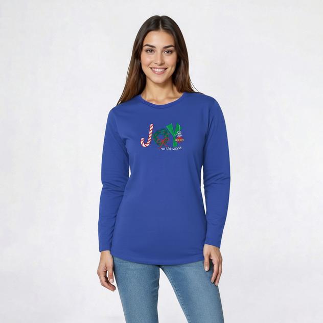 Womens MCCC Sportswear Long Sleeve "Joy To The World" Tee