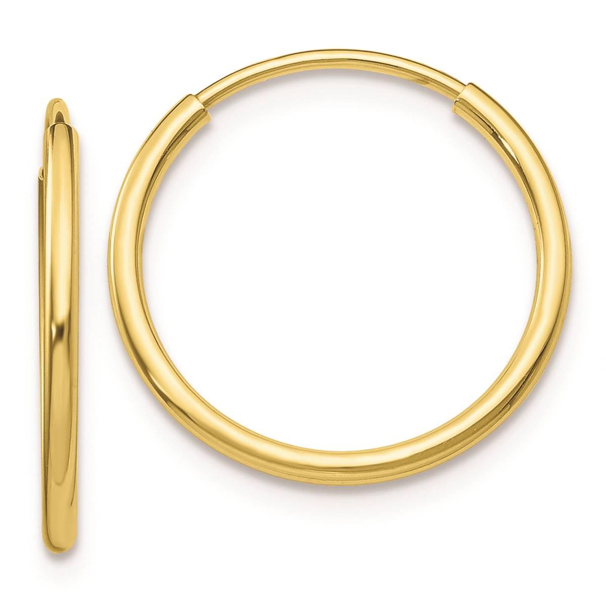 Gold Classics(tm) 10kt. Polished 23mm Endless Tube Hoop Earrings
