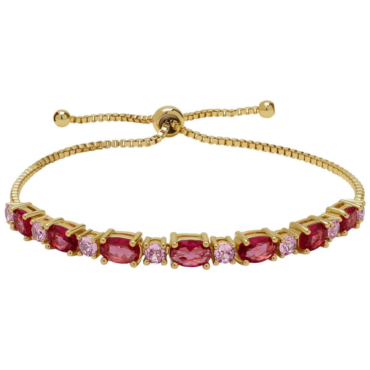 Gemstone by Gianni Argento Oval & Round Adjustable Bracelet