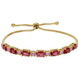 Gemstone by Gianni Argento Oval & Round Adjustable Bracelet