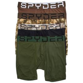 Mens Spyder 4pk. Camo Knit Nylon Mesh Boxer Briefs