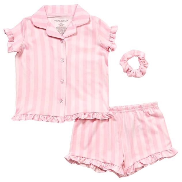 Toddler Girl Laura Ashley® 2pc. Stripe Pajama Set with Scrunchie