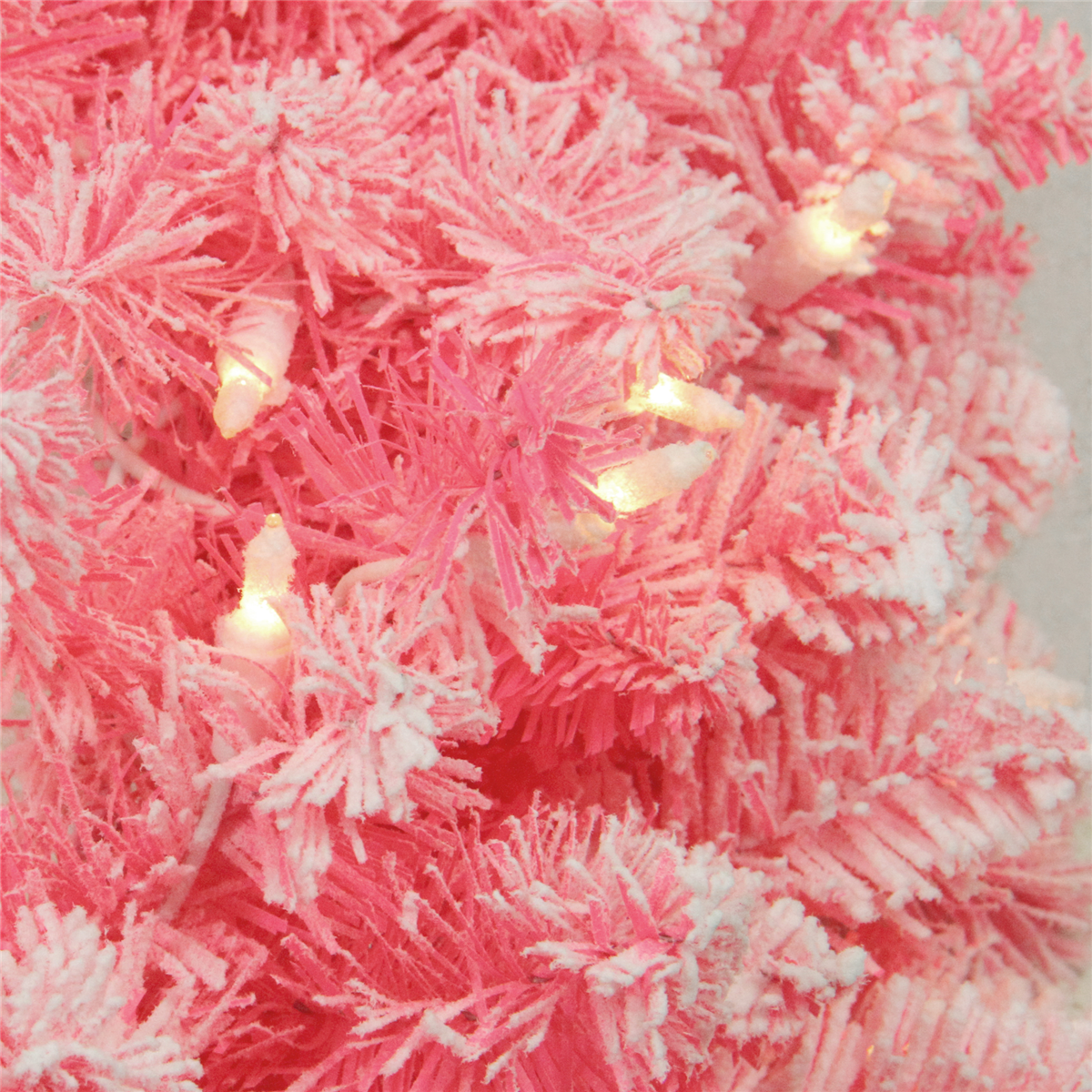 Northlight 7ft. Pre-Lit Medium Flocked Pink Christmas Tree