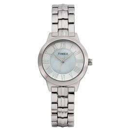 Womens Timex(R) Silver-Tone Mother of Pearl Dial Watch - TW2Y38400J