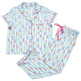 Juniors Madden Girl Short Sleeve Seahorses & Stripe Pajama Set