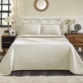 Superior Jacquard Matelasse Cotton Basketweave 3pc. Bedspread Set