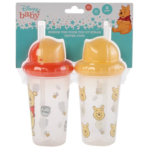 Baby Unisex Disney Baby 2pk. Pooh Pop-Up Straw Sipper Cups