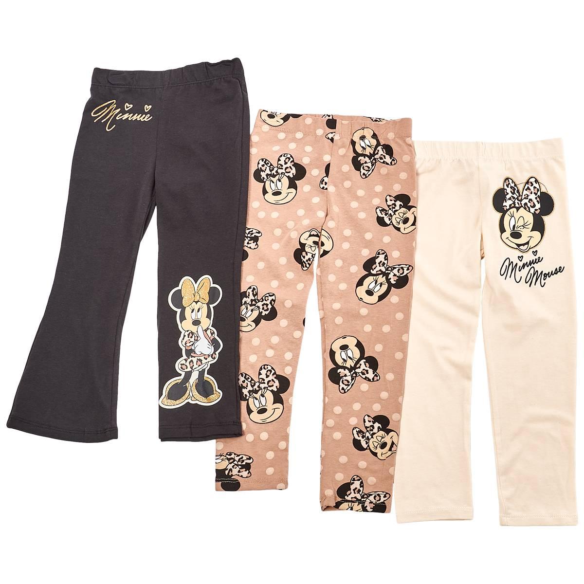 Girls (4-6x) Disney 3pk. Minnie Mouse Mixed Leggings
