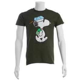 Young Mens Peanuts Cool Snoopy Short Sleeve Graphic Tee