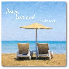 Courtside Market Peace Love and Sandy Wall Art