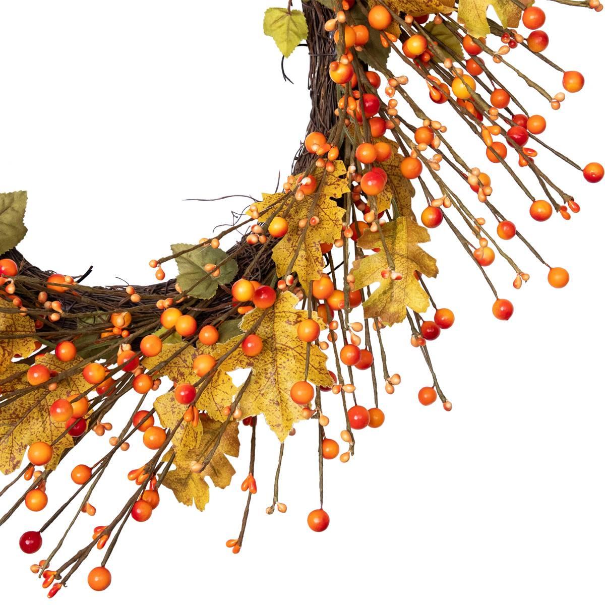 Northlight Seasonal Berries and Leaves Fall Artificial Wreath