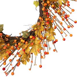 Northlight Seasonal Berries and Leaves Fall Artificial Wreath