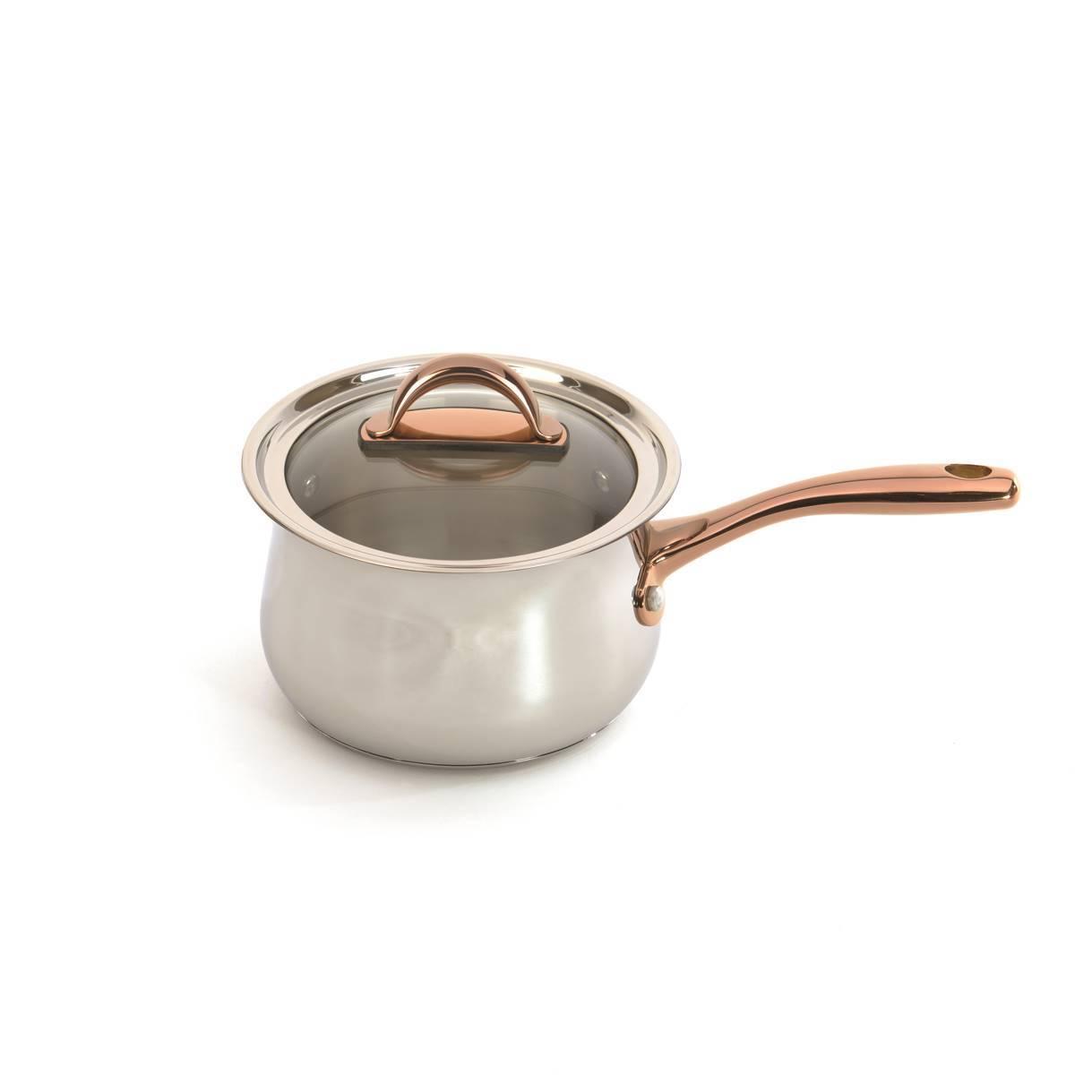 BergHOFF Ouro Gold Stainless Steel 6.25in. Saucepan w/ Glass Lid