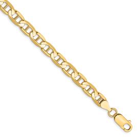 Mens Gold Classics(tm) 6.25mm. Concave Anchor Chain Bracelet