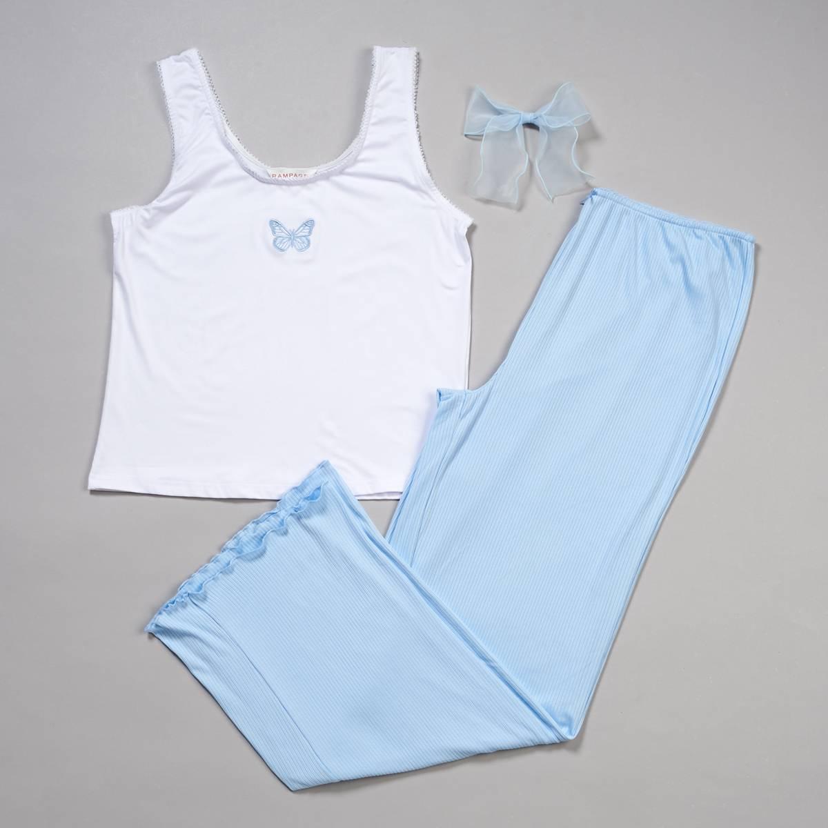 Juniors Rampage Butterfly Tank & Long Leg Pajama Set