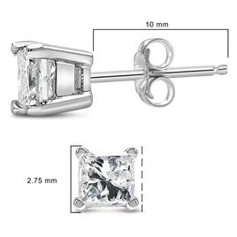 Haus of Brilliance 1/4ctw. Lab Grown Diamond Square Stud Earrings