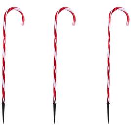 Northlight Seasonal 3pc. White/Red Candy Cane Pathway Markers