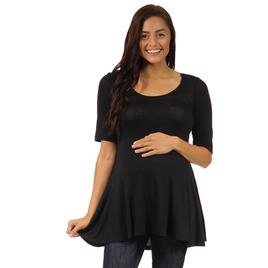 Plus Size 24/7 Comfort Apparel 3/4 Sleeve Tunic Maternity Top