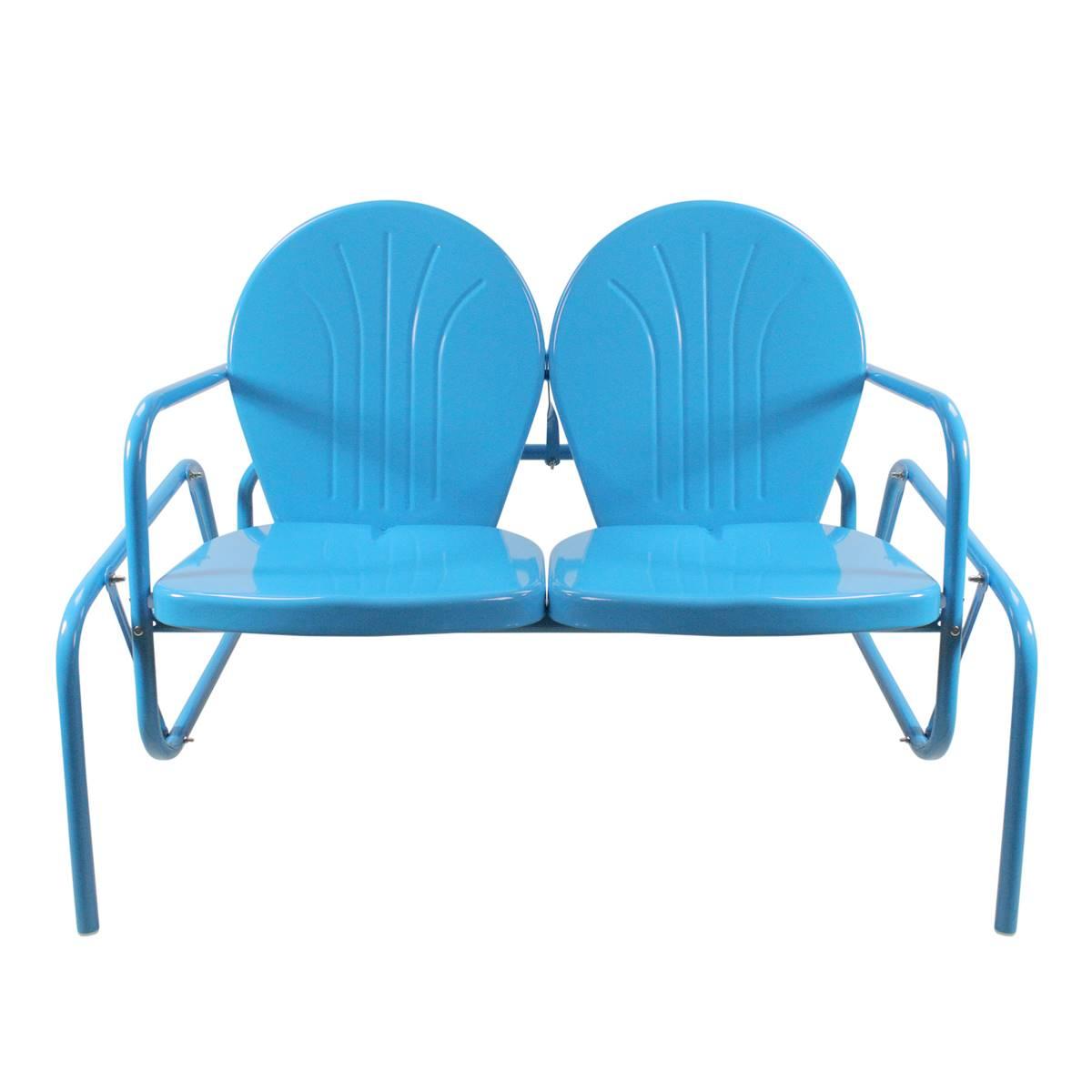 Northlight Seasonal Retro Metal Tulip Double Glider Patio Chair