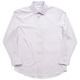 Mens Christian Aujard Slim Fit Checkered Dress Shirt-White/Purple