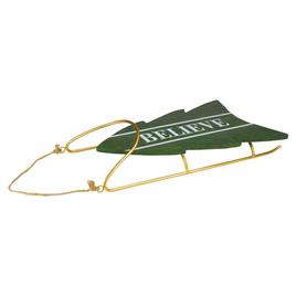 Northlight Seasonal 18.25in. Wooden Sled Believe Christmas Décor