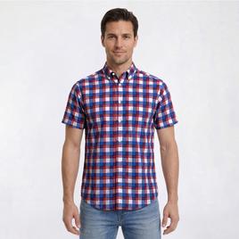 Mens Architect(R) Check Weekender Button Down Shirt - White/Coral
