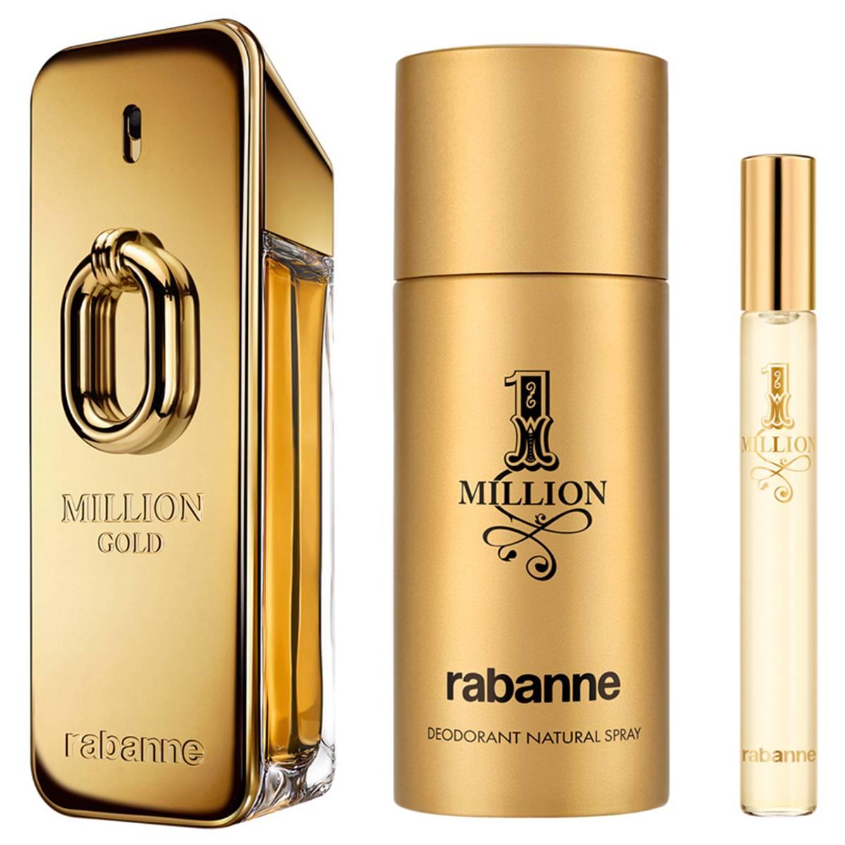 Rabanne 1 Million Gold Eau de Parfum Intense 3pc. Gift Set