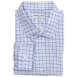 Mens Christian Aujard Big & Tall Stretch Dress Shirt - Blue Check