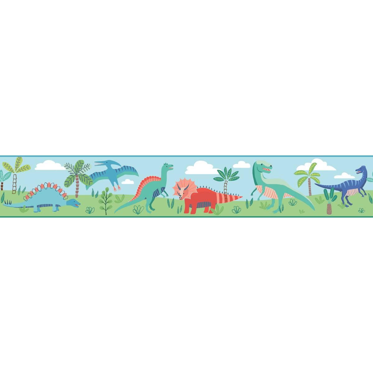 RoomMates® Dinosaur Parade Blue Peel & Stick Border