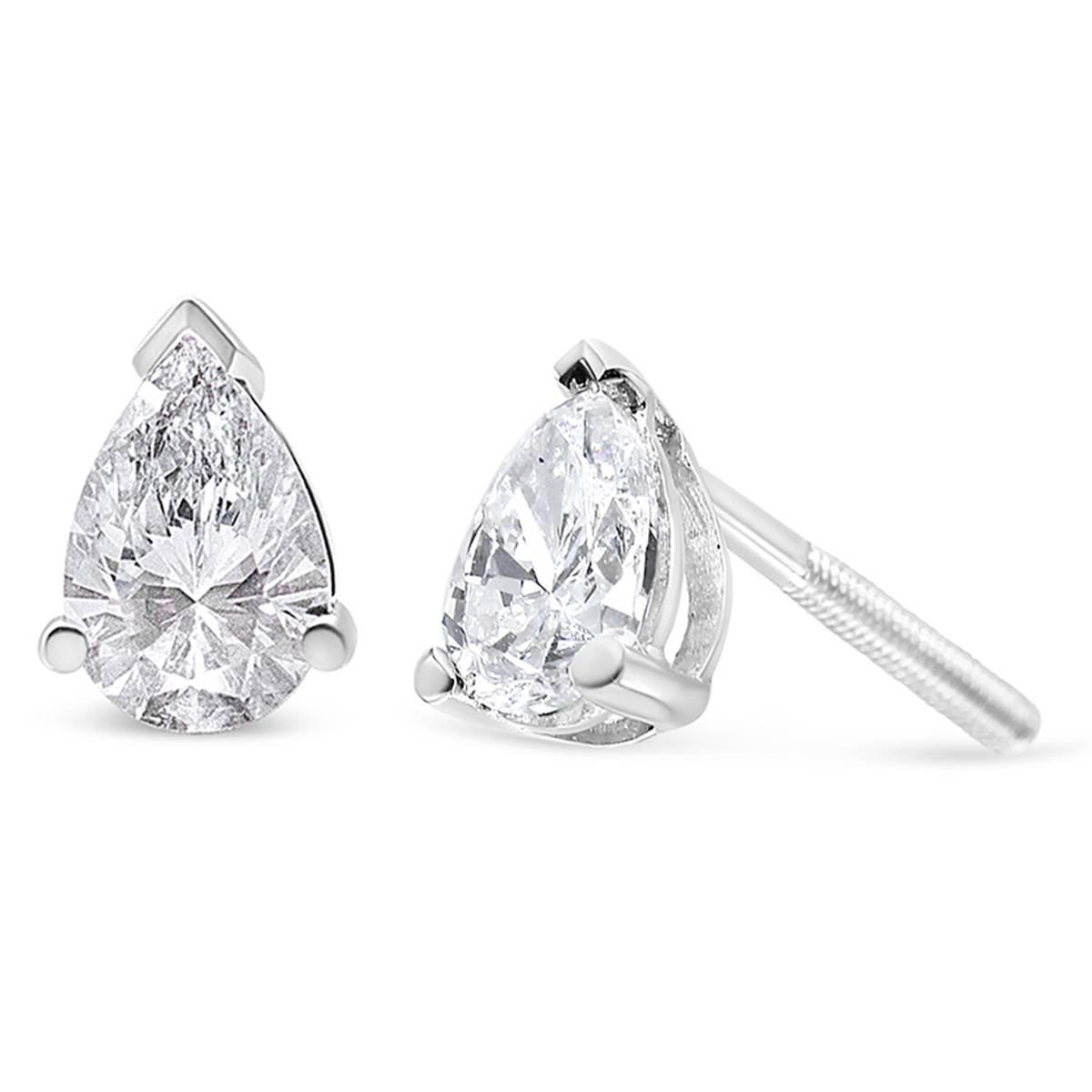 Haus of Brilliance 1ctw. Lab Grown Diamond Pear Stud Earrings