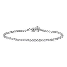 Nova Star(R) 7in. Sterling Silver 1ctw. Lab Grown Diamond Bracelet