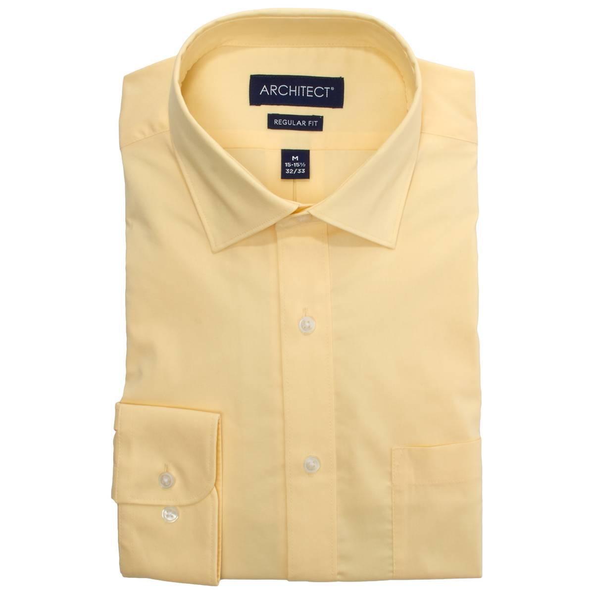 Mens Architect(R) Performance Regular Fit Dress Shirt - Sweet Corn