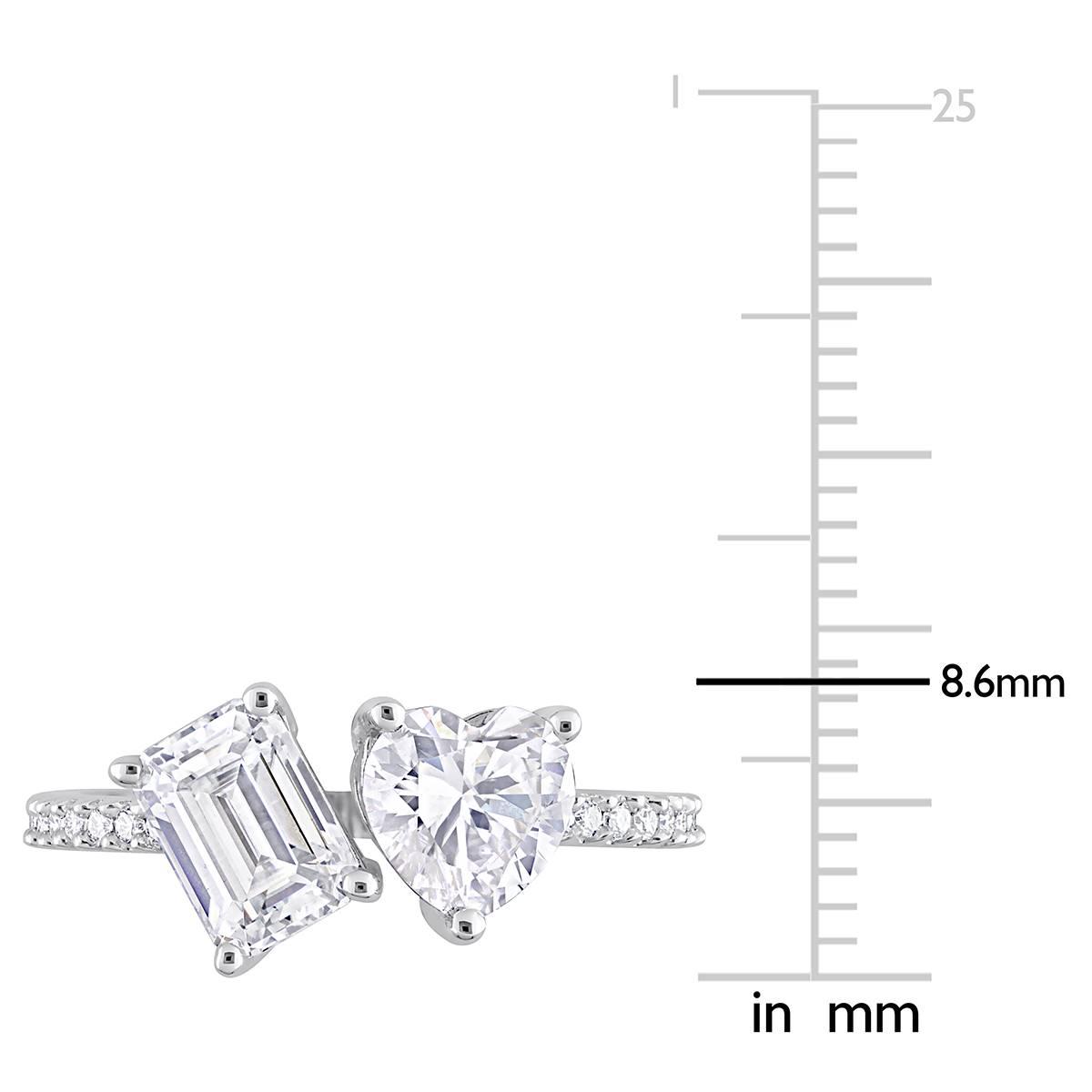 Gemstone Classics™ Sterling Silver Moissanite Statement Ring