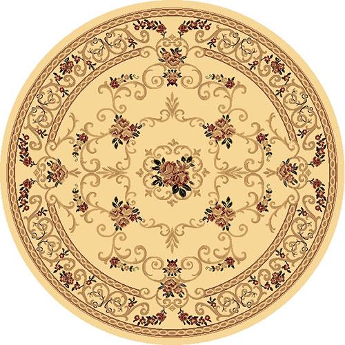 Rugs America(tm) New Vision Souvanerie Round Rug - Cream