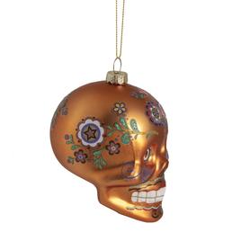 Northlight Seasonal 4in. Day of the Dead Glass Skull Ornament