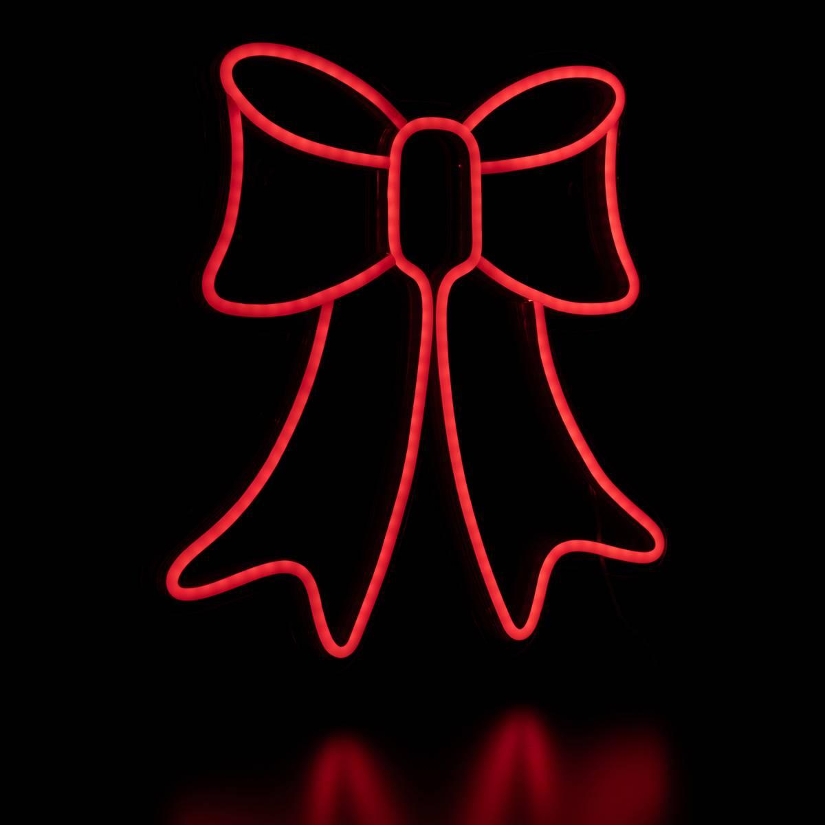 Northlight Seasonal 15in. LED Neon Bow Christmas Window Décor