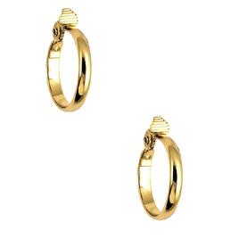 Anne Klein Gold Band Hoop Clip On Earrings