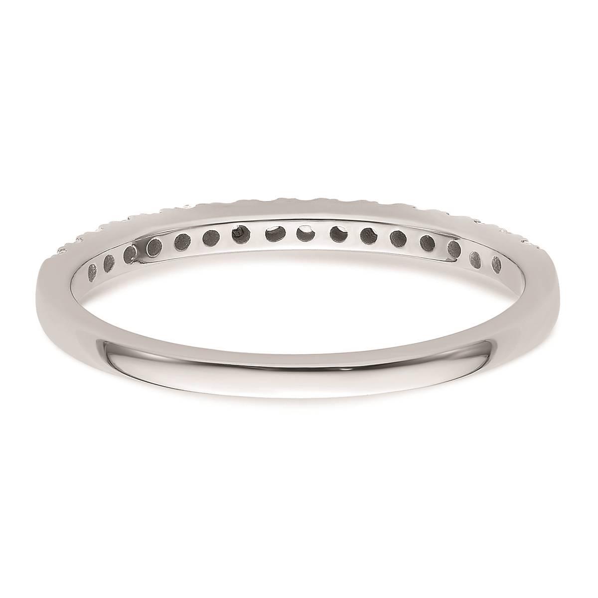 Pure Fire 14kt. White Gold Lab Grown Diamond Polish Wedding Band