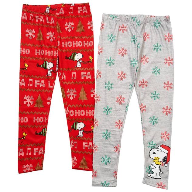 Girls (7-12) Peanuts® 2pk. Christmas Snoopy Yummy Leggings