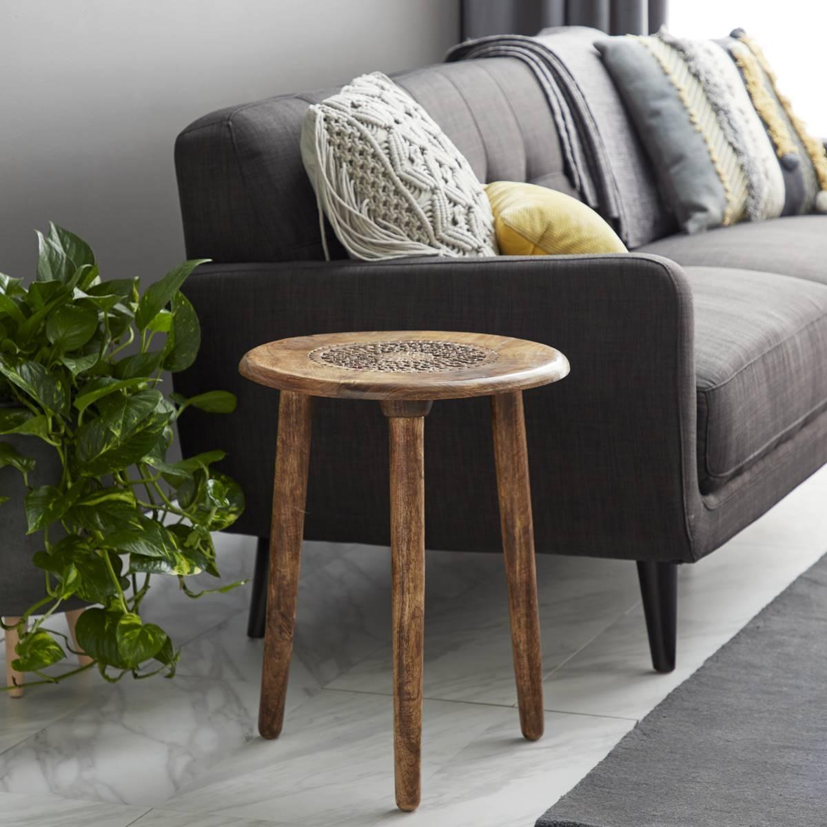 9th & Pike® Brown Wood Traditional Accent Table