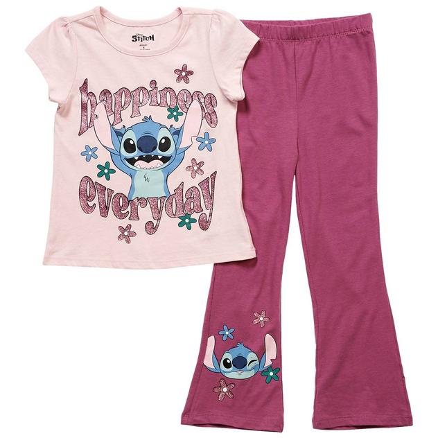 Girls (4-6x) Disney Stitch Happiness Everyday Tee & Leggings Set