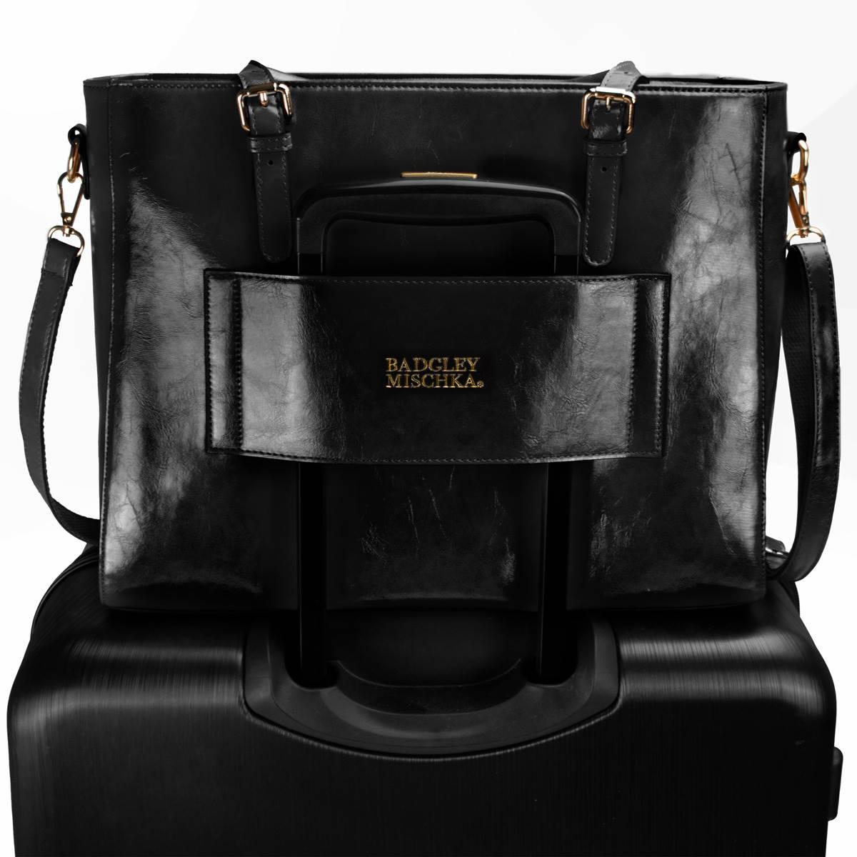 Badgley Mischka Julia XL Vegan Leather Tote Weekender Travel Bag