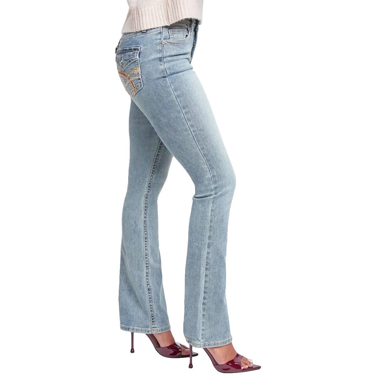 Juniors YMI® Back Pocket Embroidered Bootcut Jeans