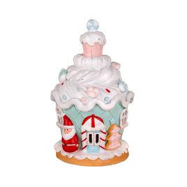 National Tree 8in. Santa Cake House w/ LED Lights