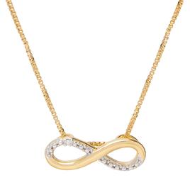 Gianni Argento Gold over Sterling Diamond Accent Infinity Pendant