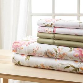 Spirit Linen Home(tm) Traditional Floral Sheet Set