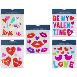 Northlight Seasonal Valentine''s Day Gel Window Clings - Set of 5