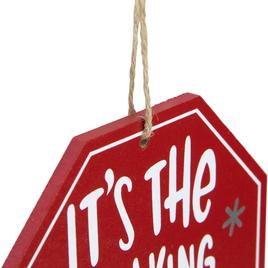 Northlight Seasonal 5in. Octagonal Wooden Sign Christmas Ornament