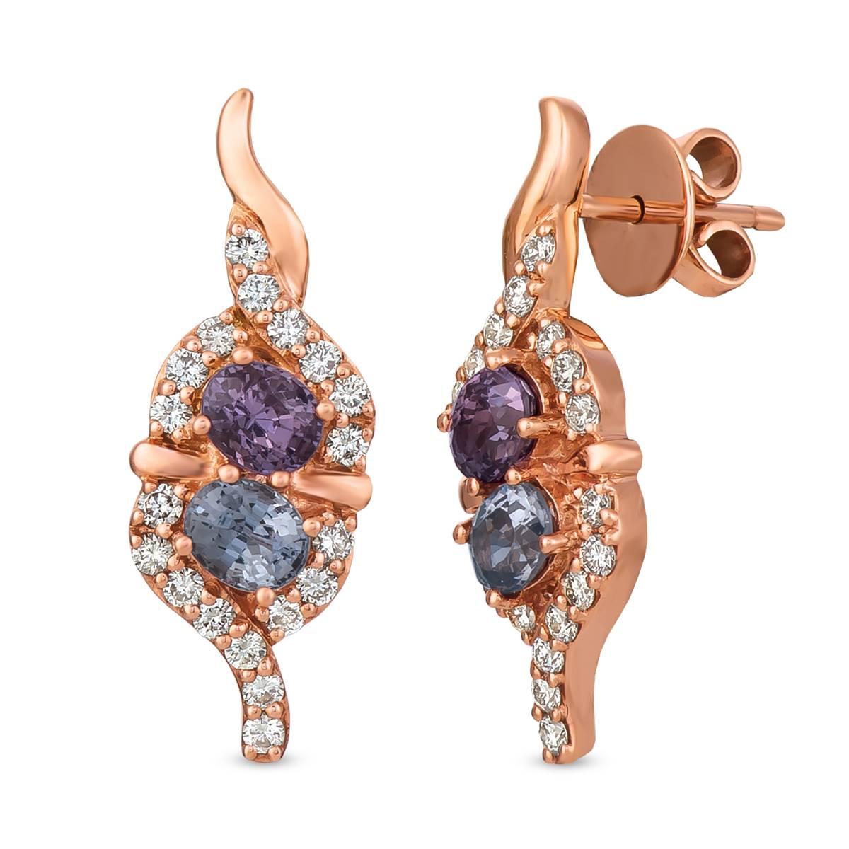 Le Vian(R) Grey & Lavender Spinel & Diamond Earrings