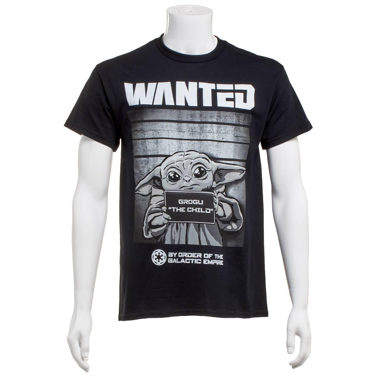 Young Mens Star Wars(R) Grogu Wanted Short Sleeve Graphic Tee